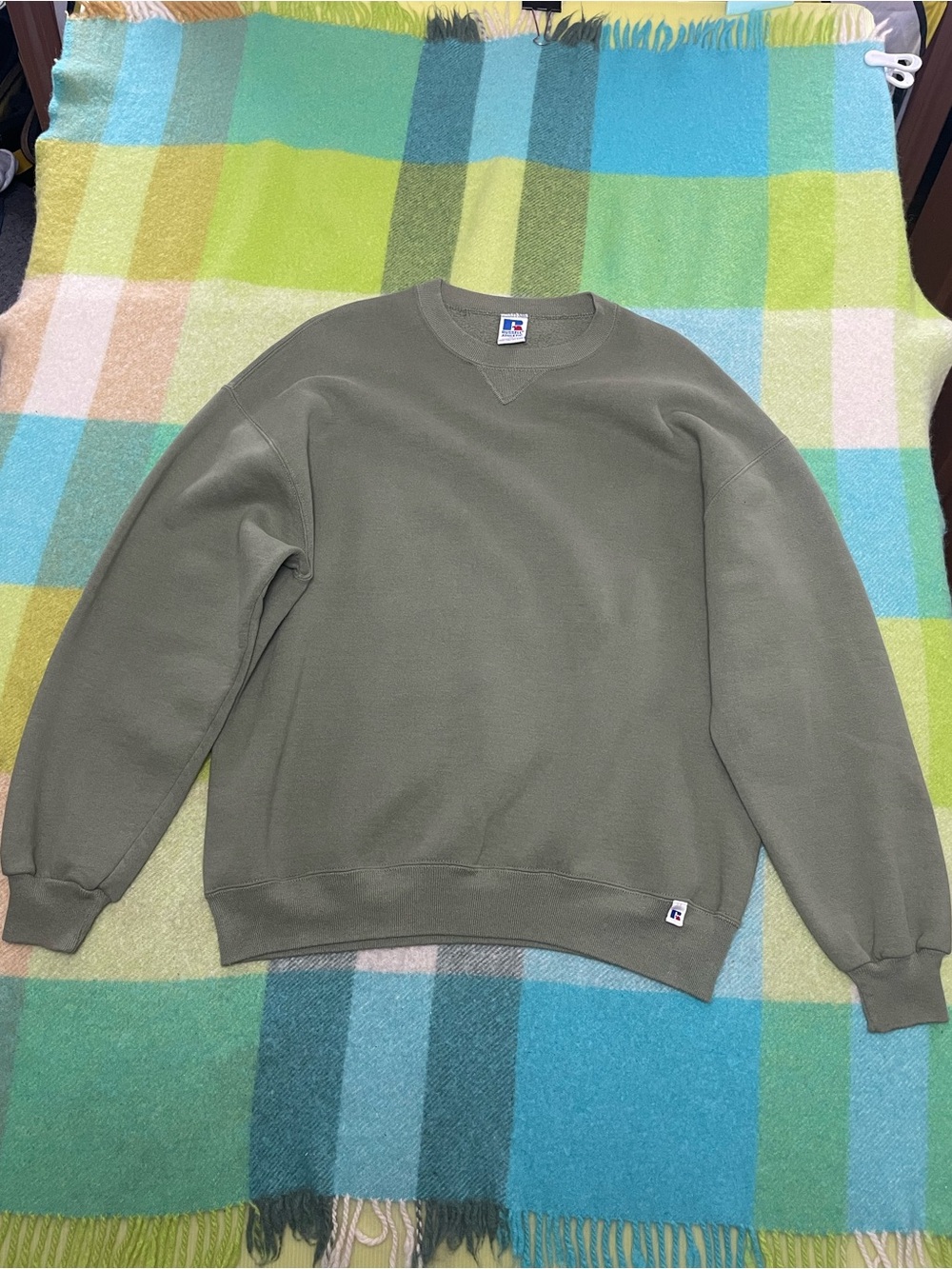 Vintage 90s Russell Athletic Pistachio Green Crewneck Sweatshirt